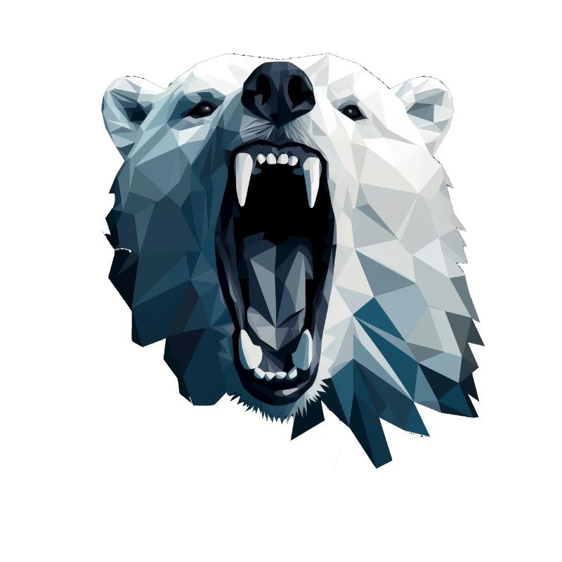 Geometric Style Polar Bear