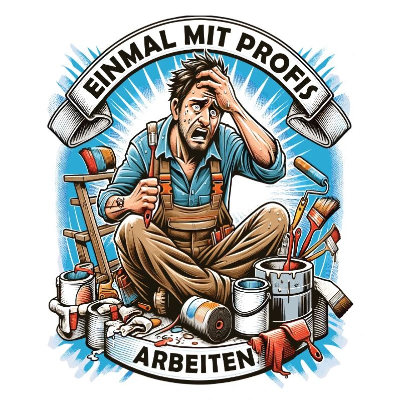 Working with professionals, funny master painter