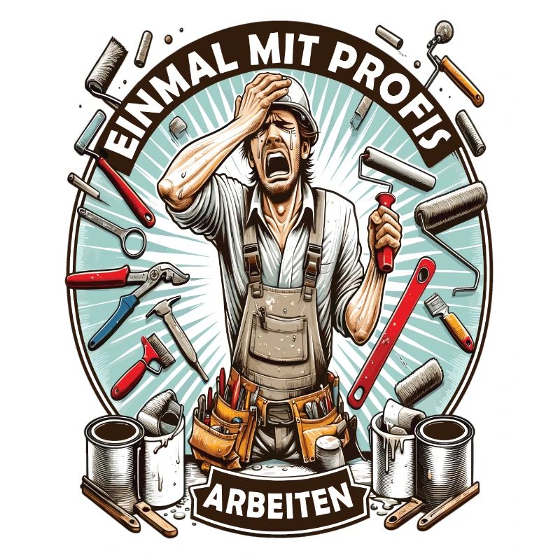 Working with professionals, funny master painter