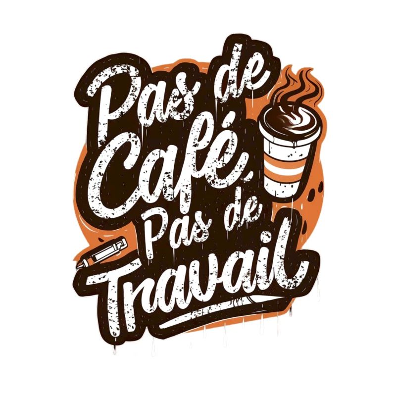 Pas de Café pas de Travail - Humour de Bureau