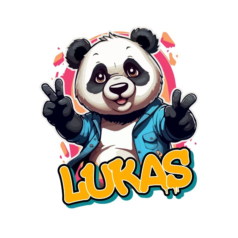 LUKE - Handsome boy name with cool panda