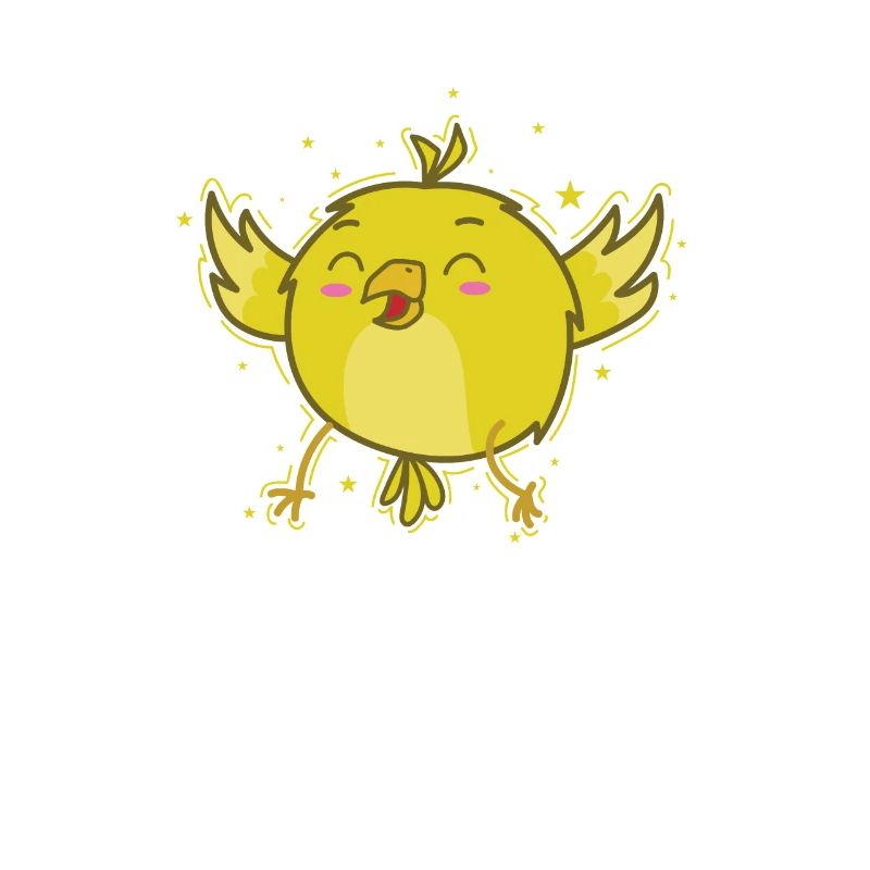Kanarienvogel freut sich