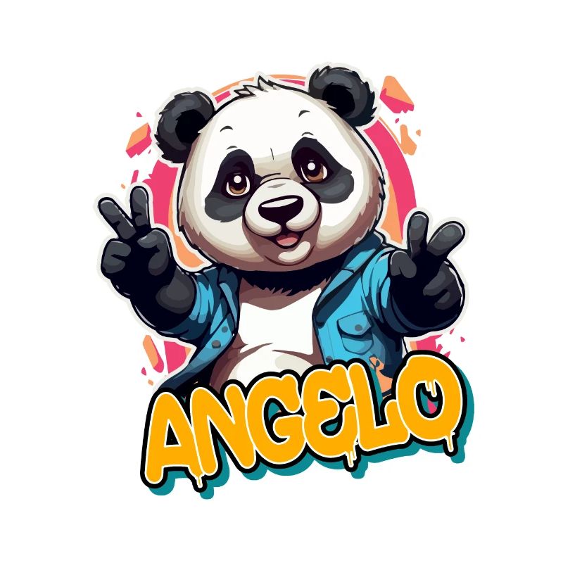 ANGELO - Beau nom de garçon avec Panda cool