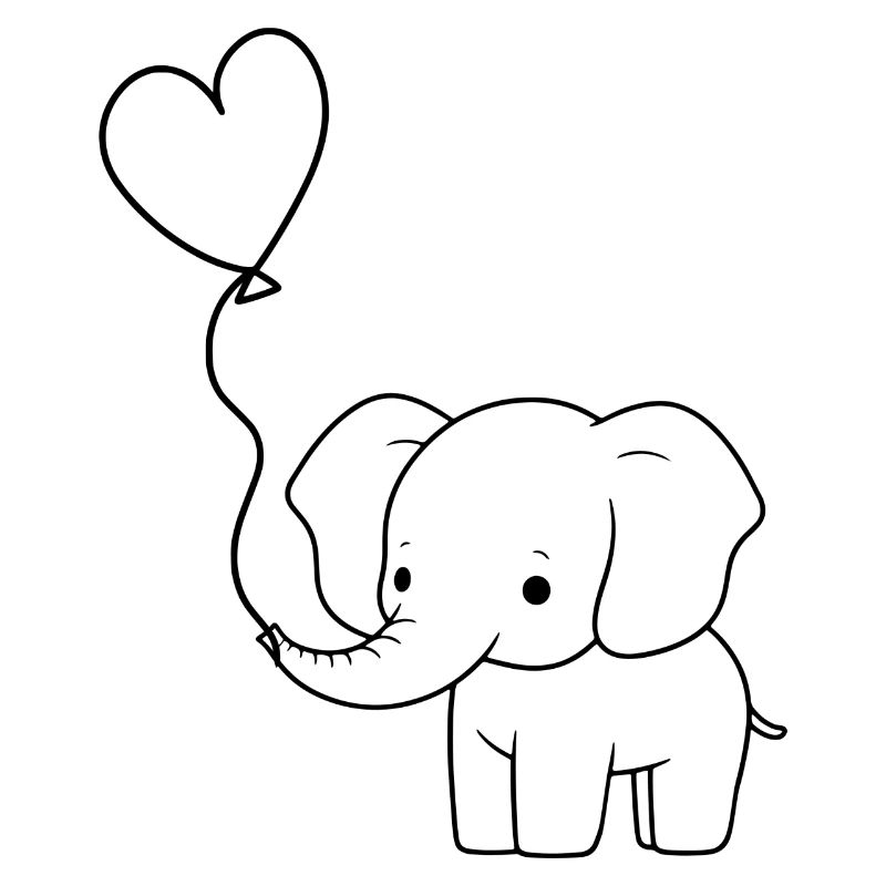 Elefant mit Ballon