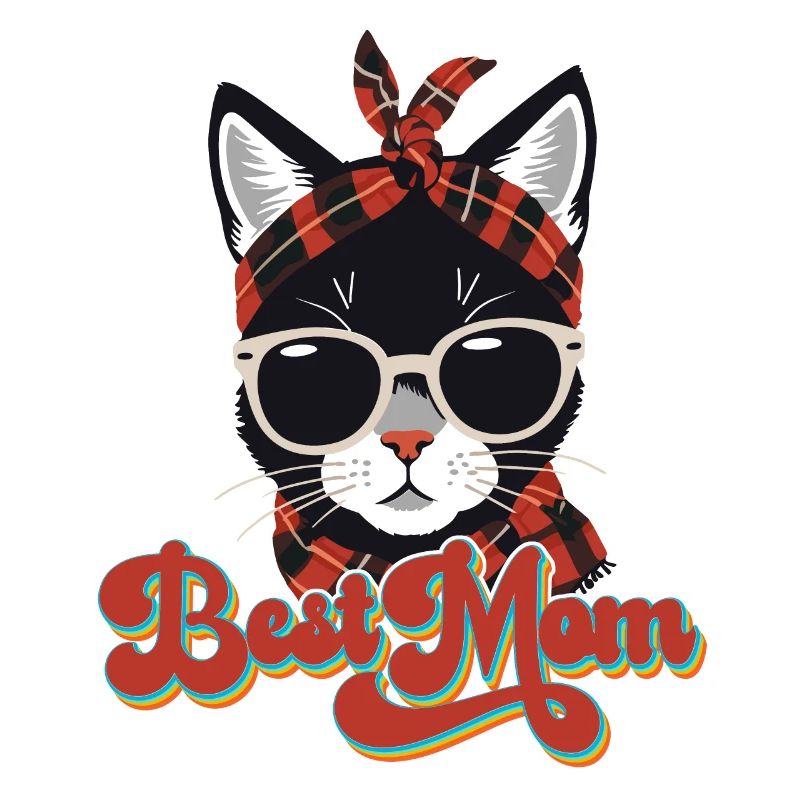 Meilleure Maman Chat Mignon Maman Élégant