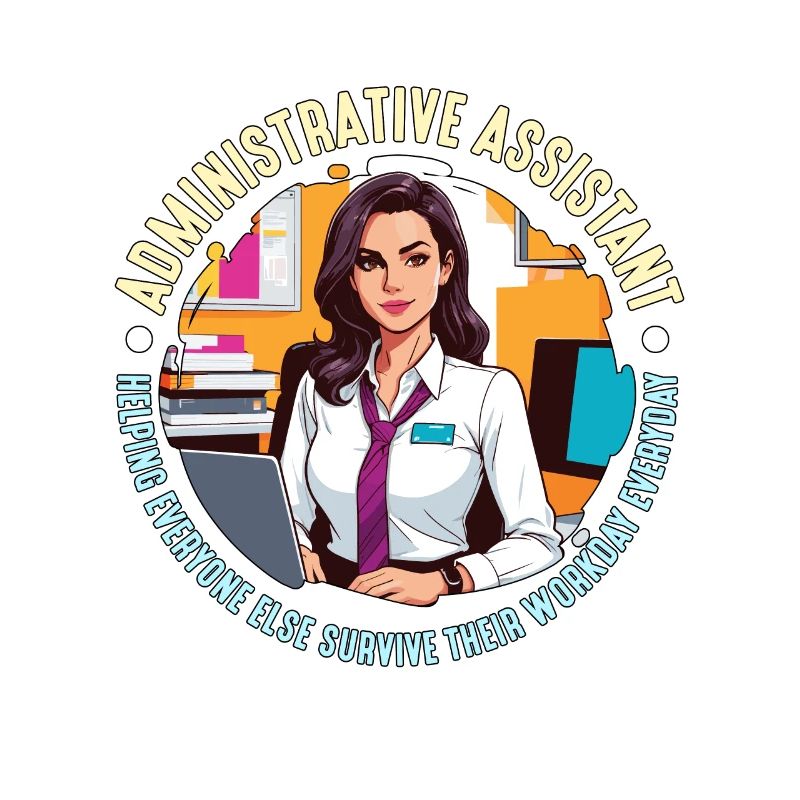 Administrative Assistant Helping Office Worker
