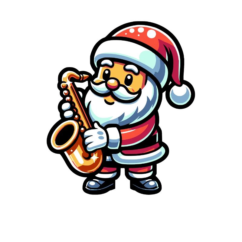 Weihnachtsmann Spielt Saxophon