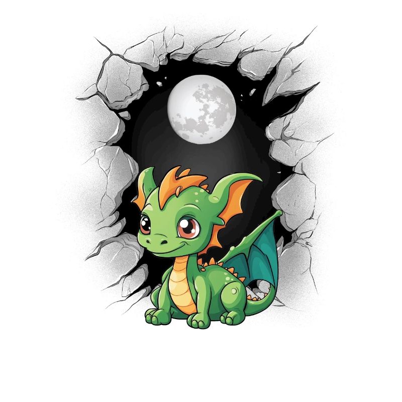 Full Moon Dragon Dragon Moon Mythical Creature
