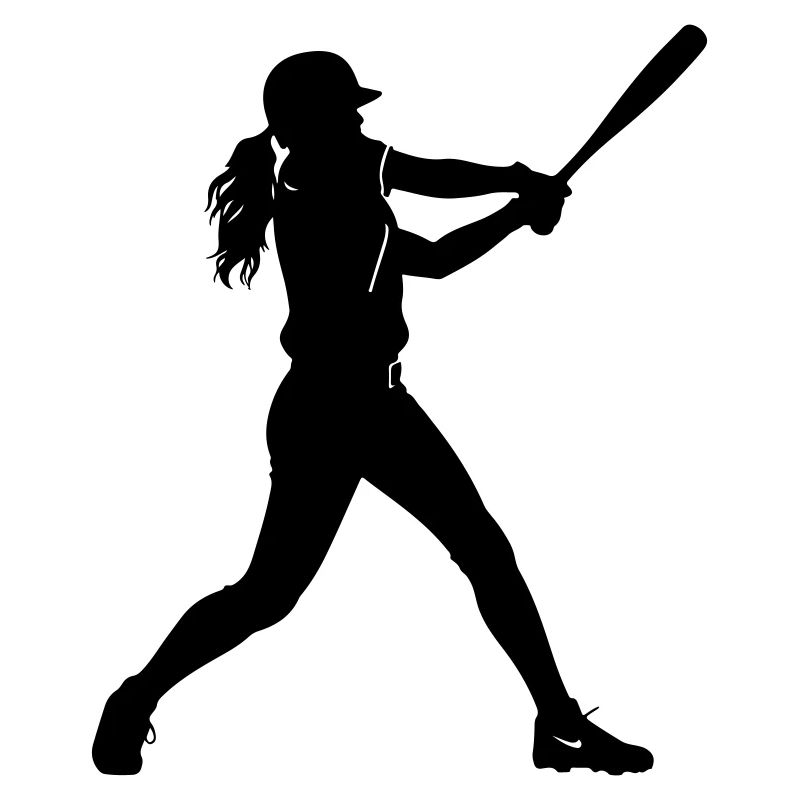 Baseball Frau Silhouette