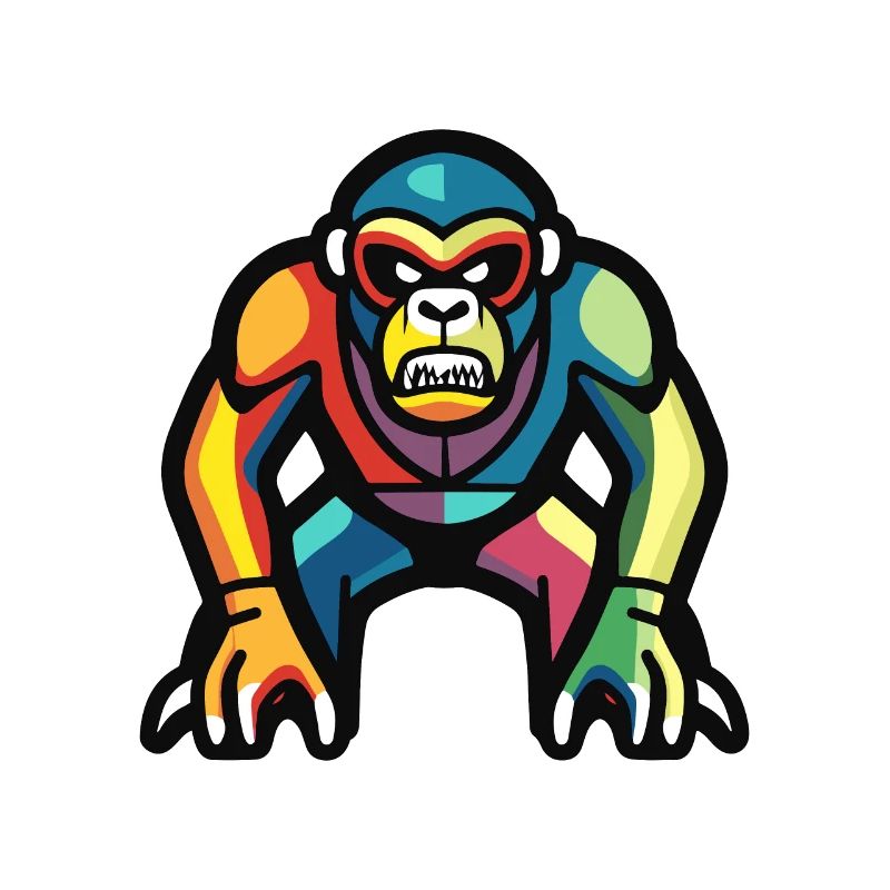 Gorilla Halloween Comic Lustig