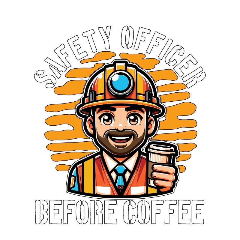Agent de sécurité avant l’amateur de café de la sécurité publique
