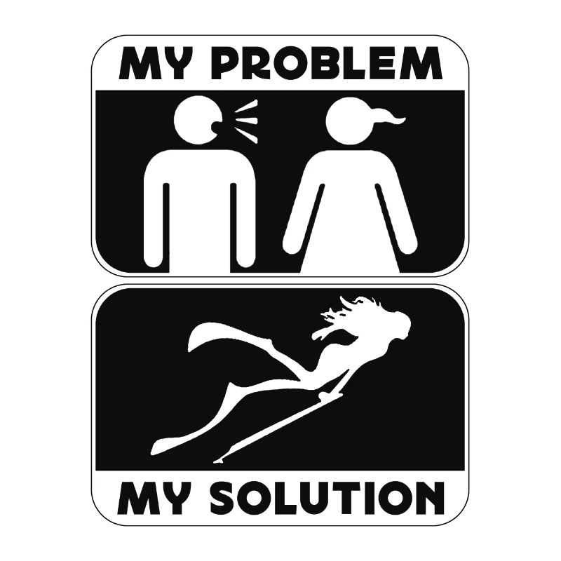 Spearfishing My Problem My Solution Pictogram Mom