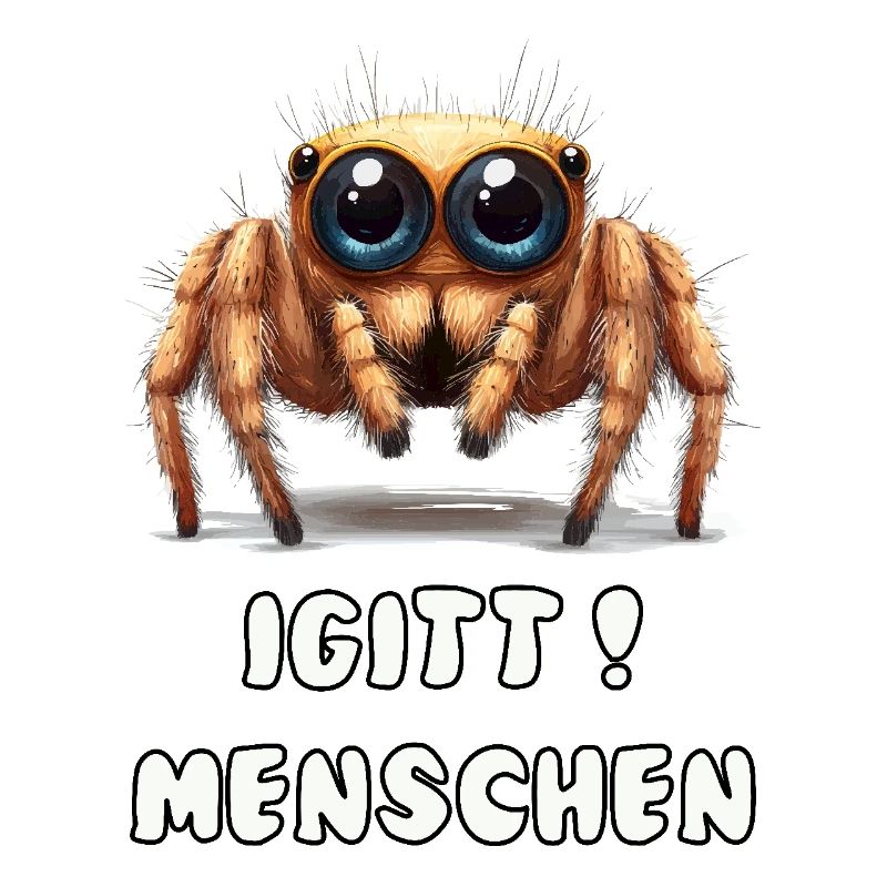 Funny spider with saying