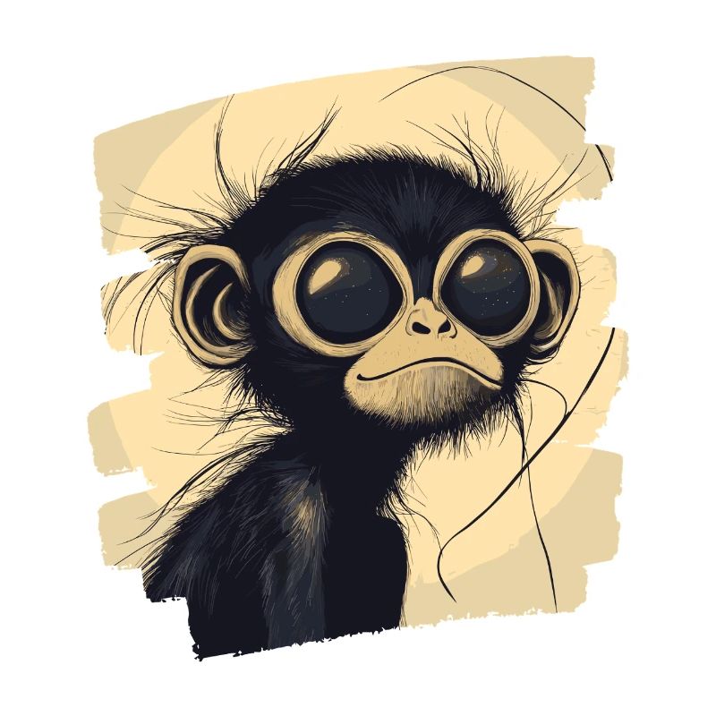 Singe araignée rétro