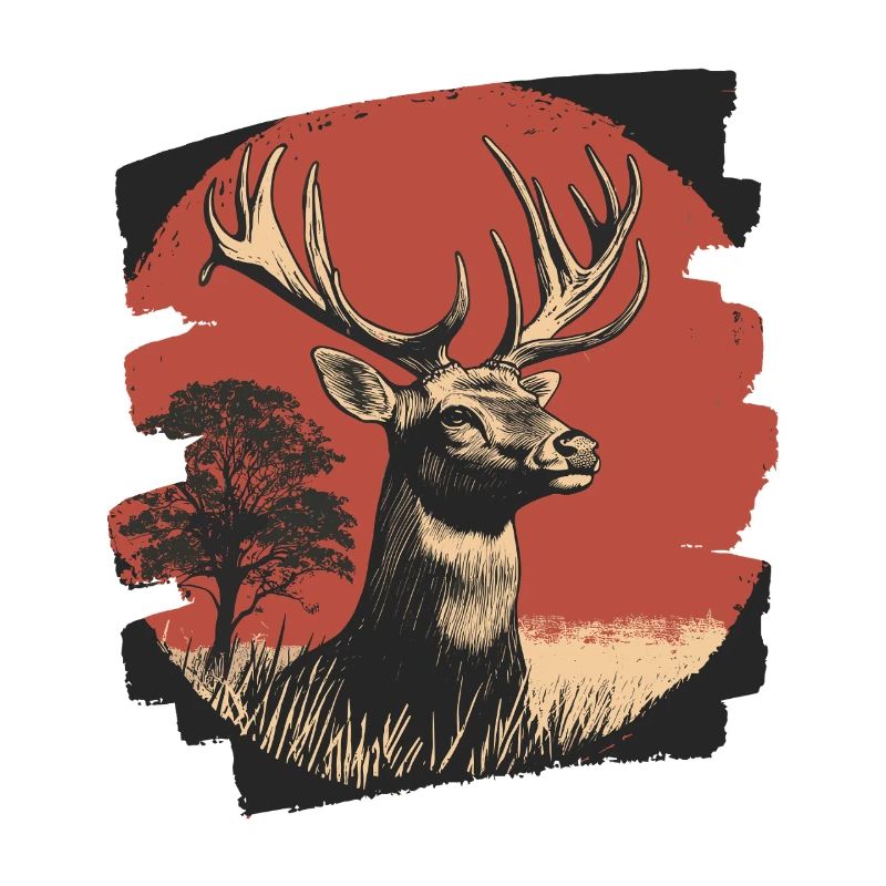 Deer with antlers