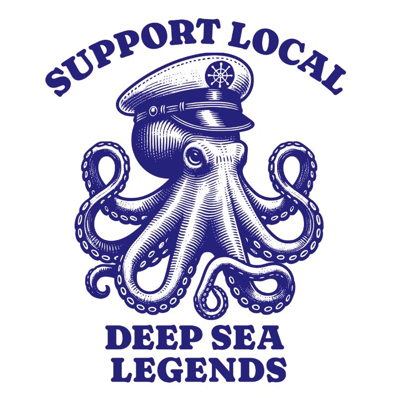 Support Local Deep Sea Legends Lustiges Octopus
