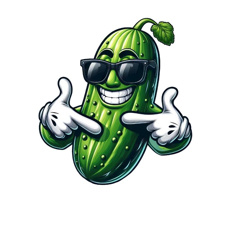 Coole Gurke mit Sonnenbrille Sommerstyle Eitelkeit