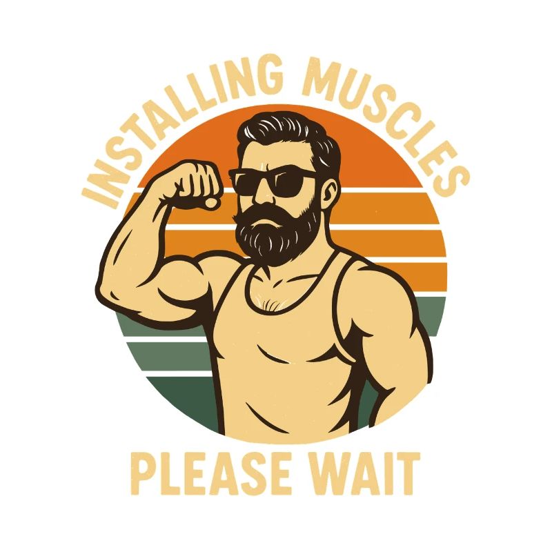 Installing Muscles Please Wait Dad Jokes