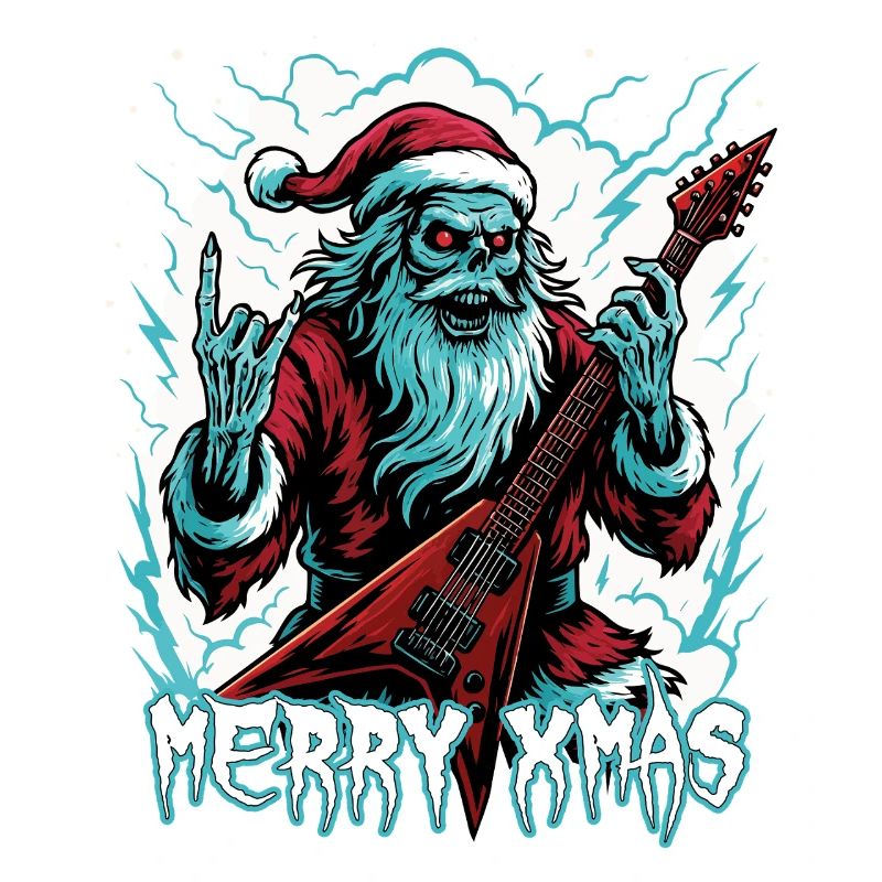 Santa Doom mit E-Gitarre