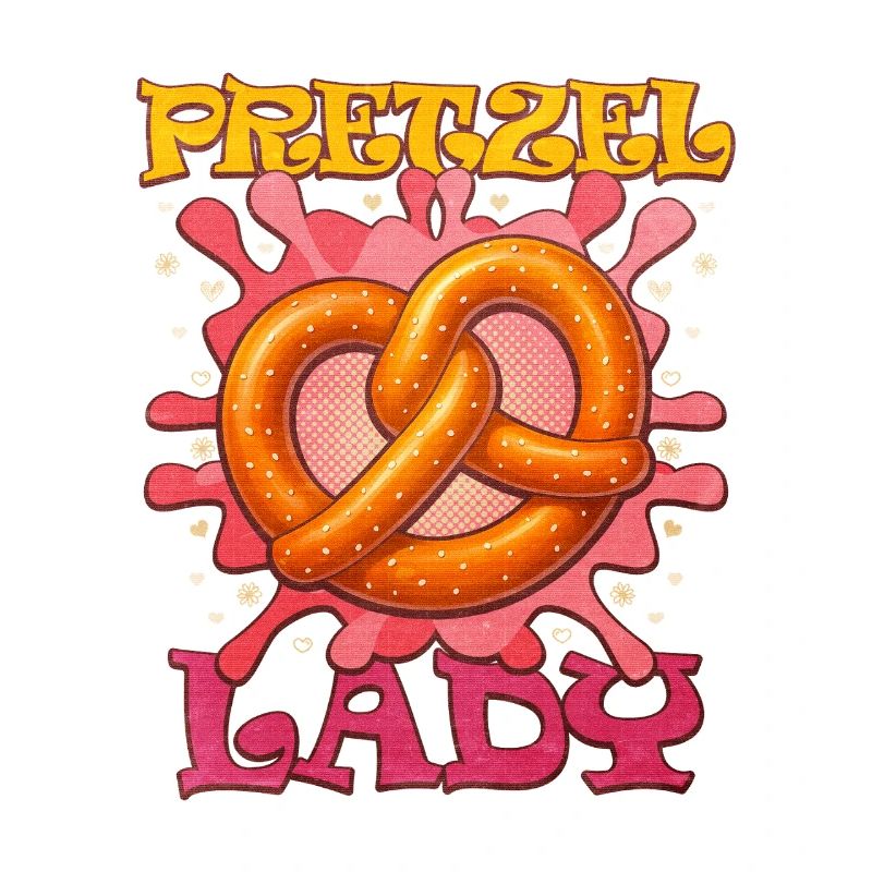 Kunterbunter Bretzel mit Mädchen-Slogan