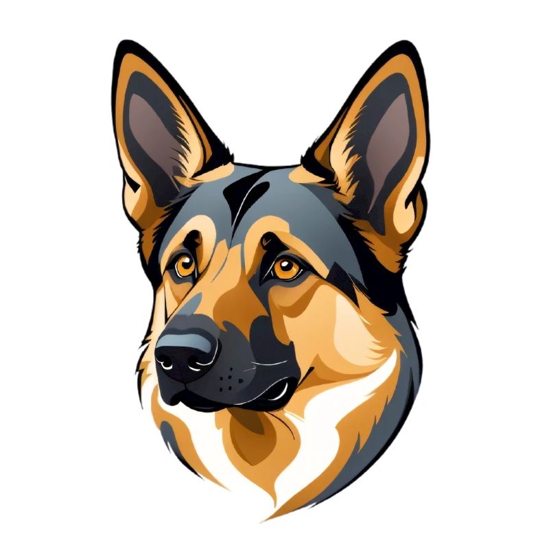 Gesicht eines deutschen Schäferhunds