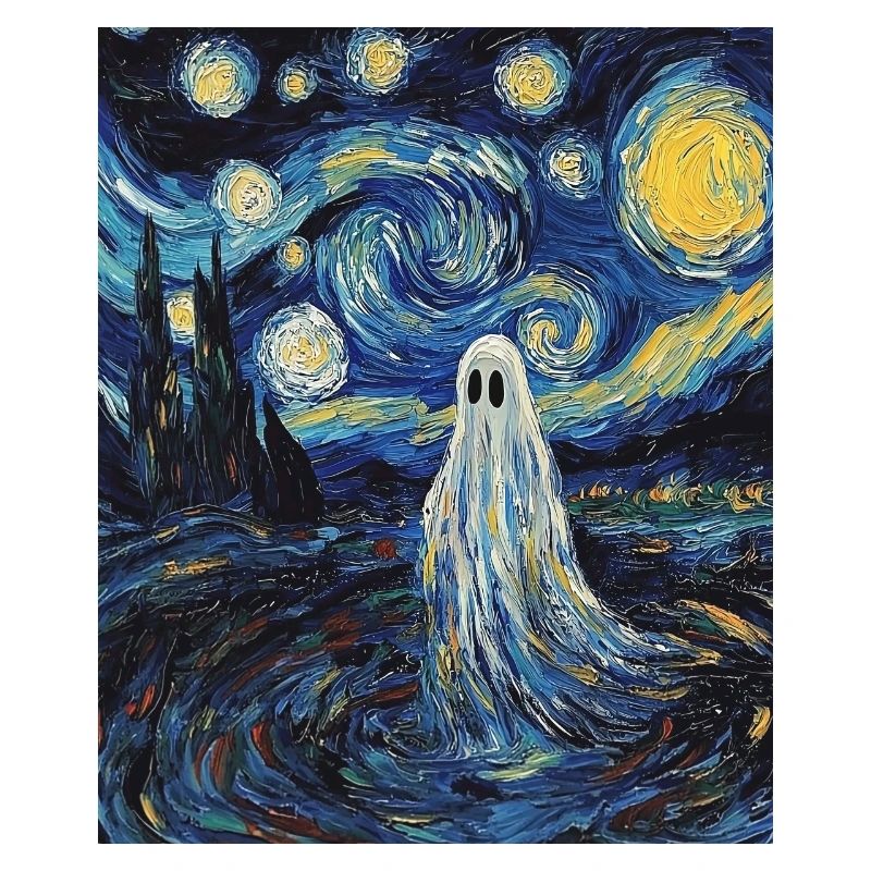 Ghost Van Gogh Style Starry Night