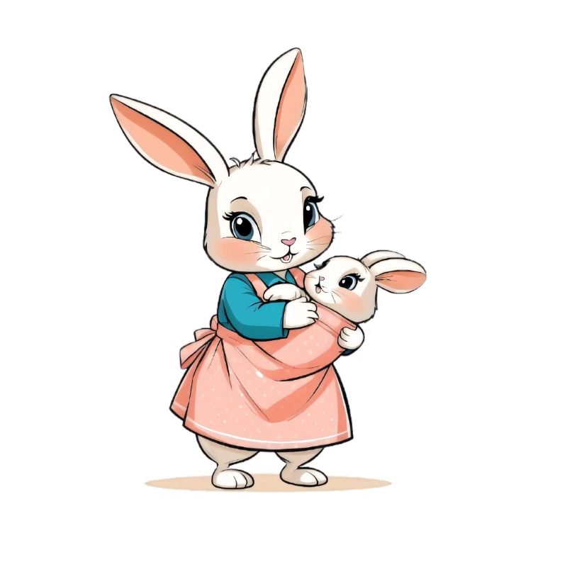 Häschenmutter mit Baby