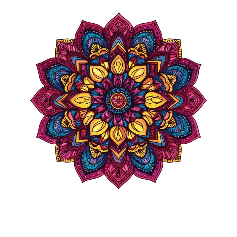 Colorful Mandala Floral Pattern