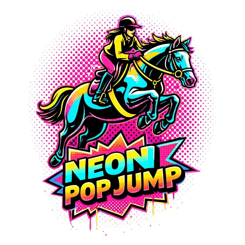 Saut Pop Néon – Cheval de saut à cheval d’équitation