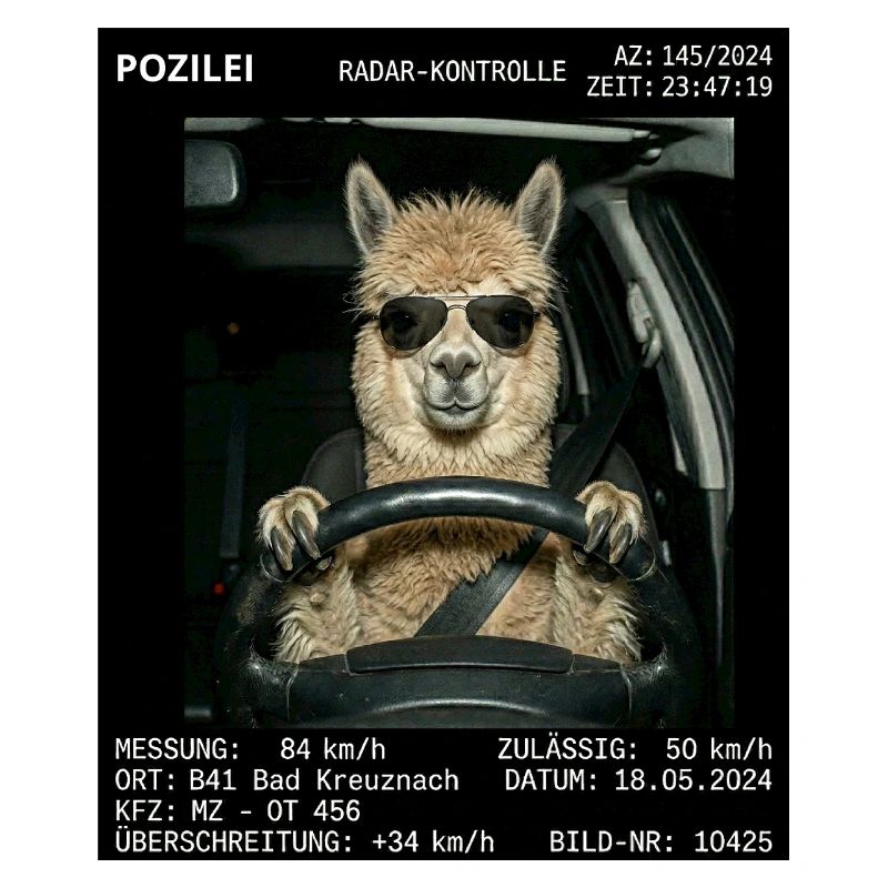Alpaka Geblitzt