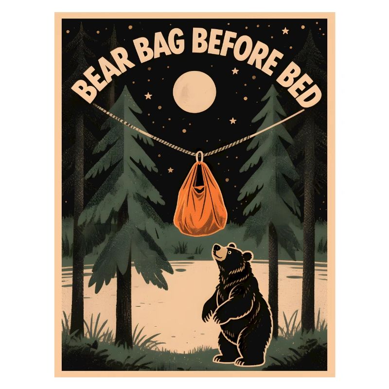 Bear bag before sleeping | Camping