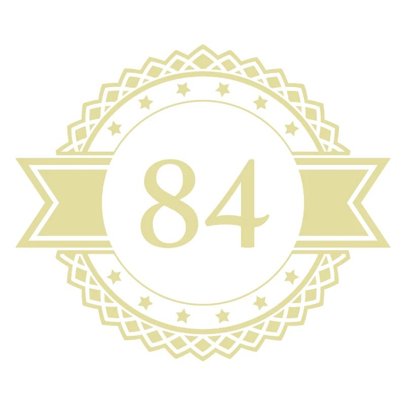 84 Number Emblem