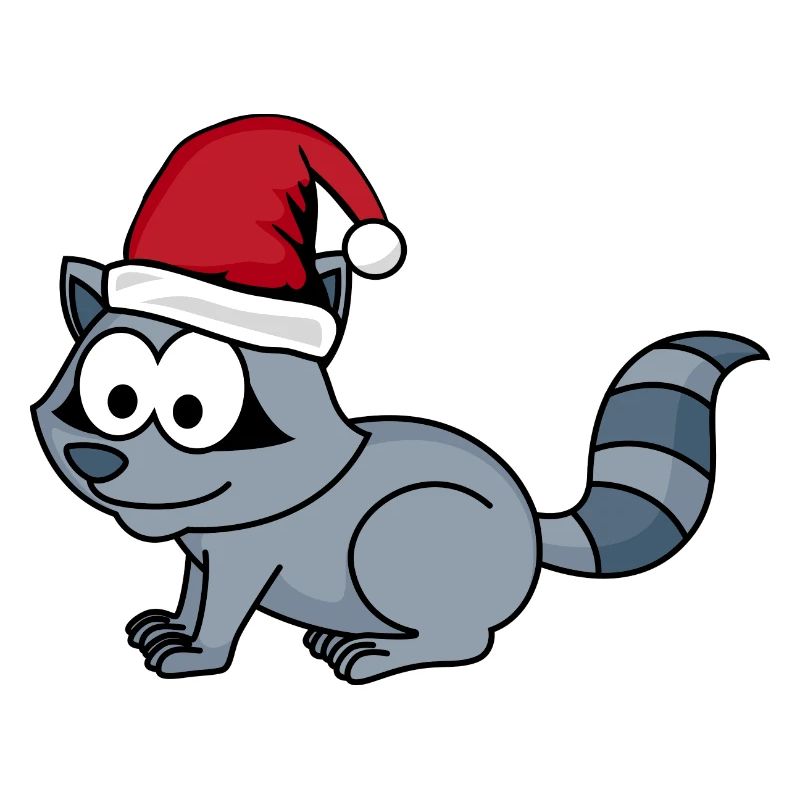 Waschbär Comic Weihnachten