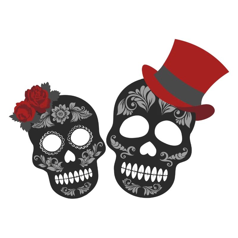 pretty pattern skull skull skull colored style