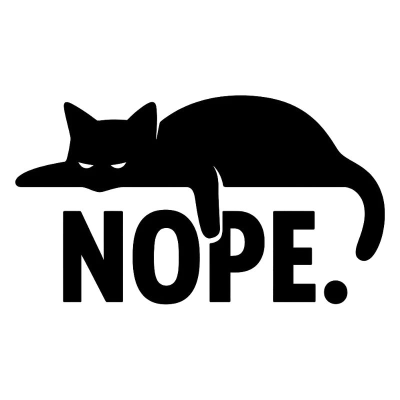 Nope Cat – Funny Minimal Design
