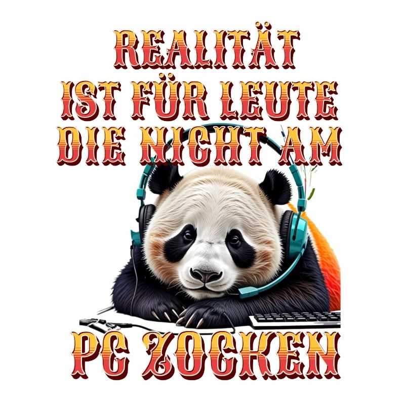 Niedlicher Panda Gaming Zocker Computer PC