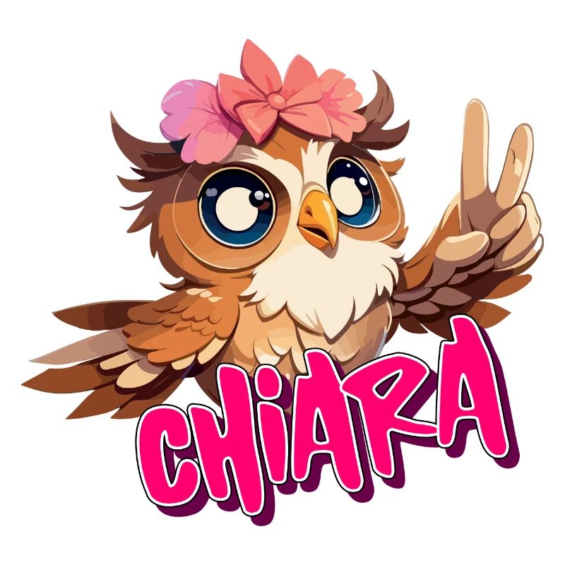 CHIARA - Schöner Mädchen Name mit süßer EULE