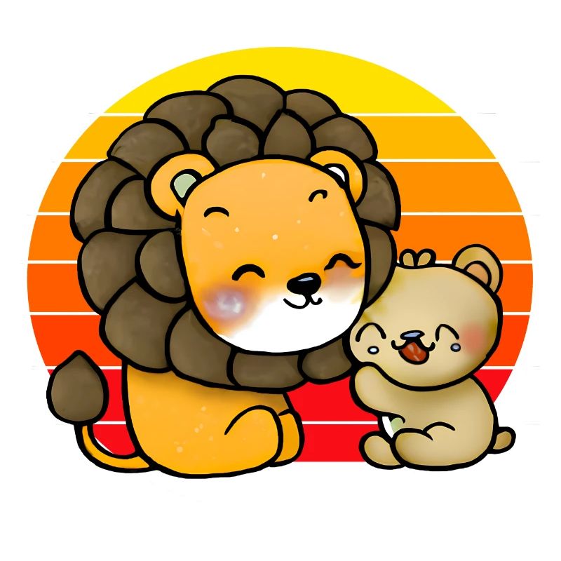 Löwe kuschelt Bär