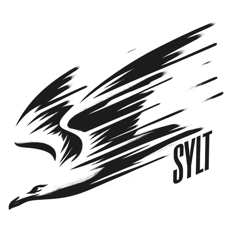 T-shirt de vacances Sylt Dive Low Flyer Seagull