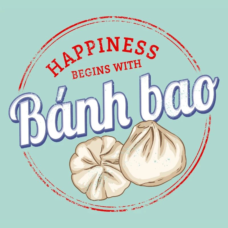 Bánh Bao Dumpling oder Baozi Vintage Teigtasche