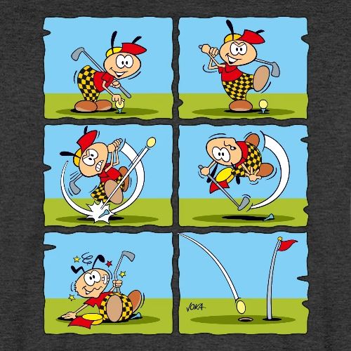 GOLF Comic Strip HOLE IN ONE - Männer Premium Bio T-Shirt