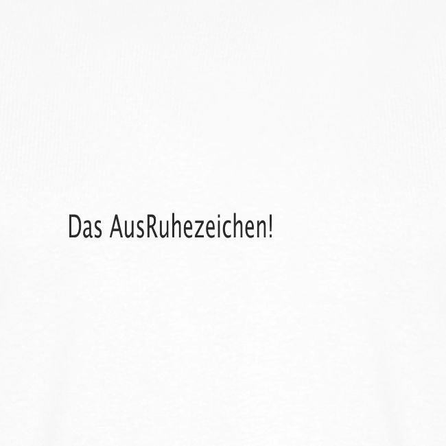 Ausruhezeichen weiß