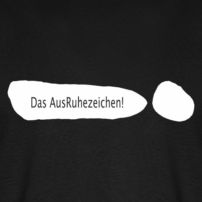 Ausruhezeichen weiß