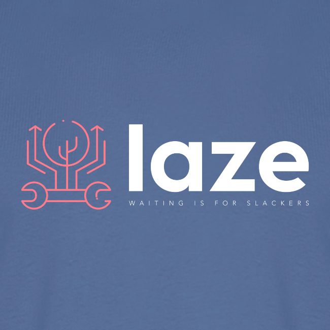 laze colored logo + inscription