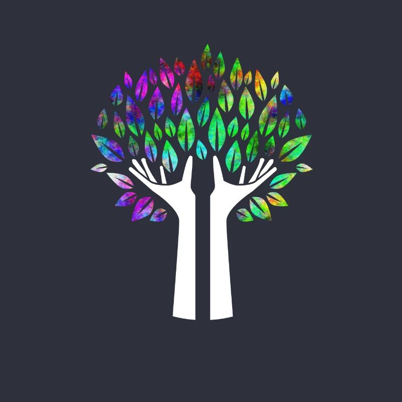 Hands tree psychedelic