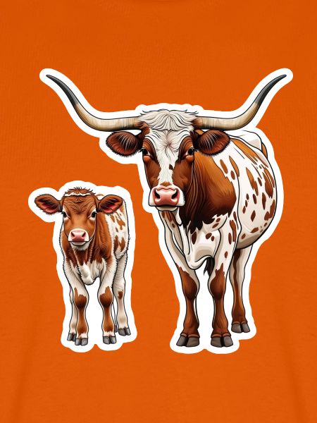 Longhorn mit Kalb – Westernklassiker 