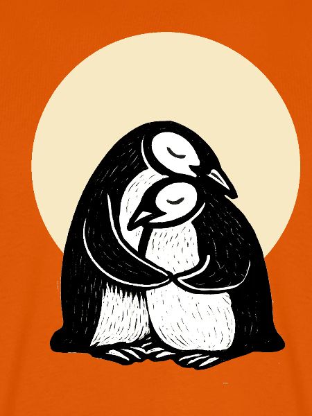 Umarmte Pinguine Duo