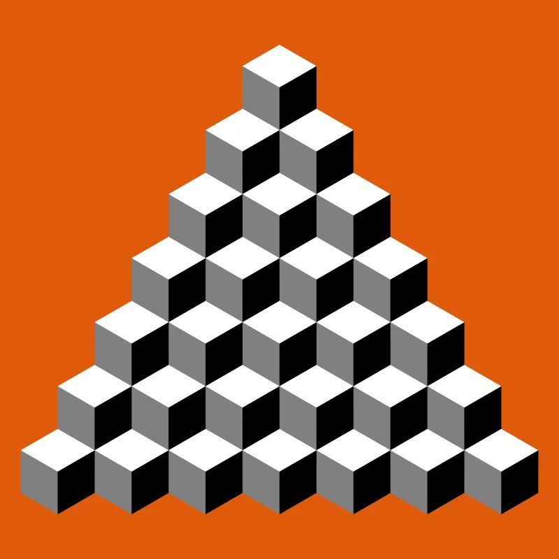 Isometric Cube Pyramid