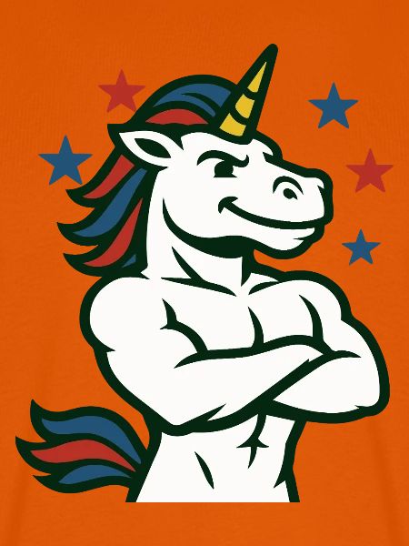 Selbstbewusste Einhorn-Illustration
