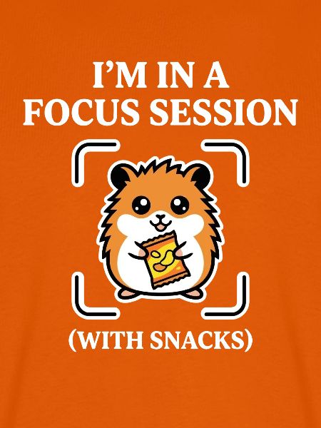 Fokussitzung mit Snacks Hamsterhumor